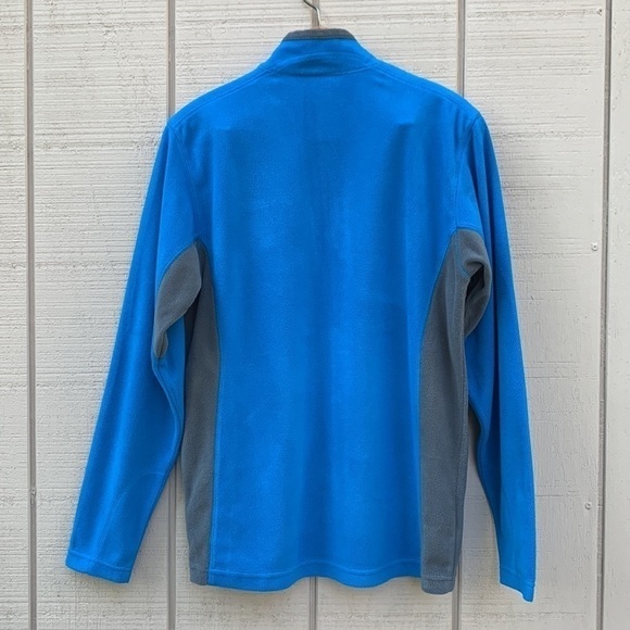 COLUMBIA Men's Pine Ridge Half Zip Fleece - Turquoise/Charcoal - Picture 10 of 13